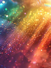 Poster - Abstract Rainbow Glitter Lights Background Image