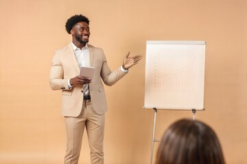 Wall Mural - Black Professional Giving a Presentation	
