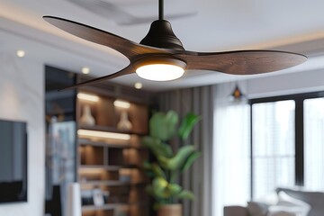 Wall Mural - ceiling fan with light