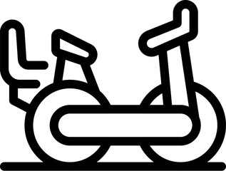 Canvas Print - This icon represents a stationary bicycle, perfect for illustrating concepts of fitness, indoor exercise, and healthy living
