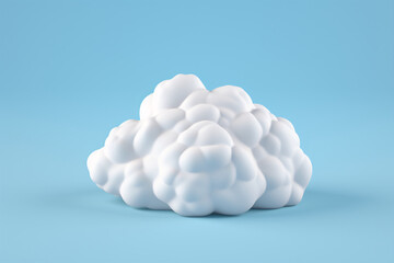 a white cloud on a blue background