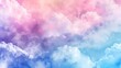 © Panachev E - A bright, multi-colored background with fluffy clouds and a watercolor effect, creating a cheerful and colorful sky. Perfect for banners, invitations, or artistic projects.