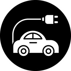 Wall Mural - Electric Car Icon Style