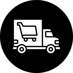 Canvas Print - Groceries Delivery Icon Style