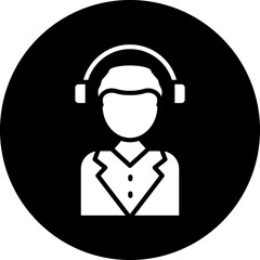 Sticker - Listening Music Icon Style