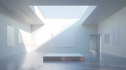 Wall Mural - The cube sits in the center of an empty room
