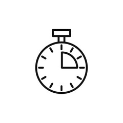 Canvas Print - Quarter Past Time Icon for Precise Timing