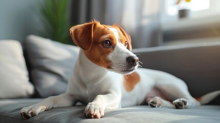 Poster - Cute Pet Dog in Living Room