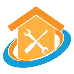 Canvas Print - Home Renovation Icon Logo