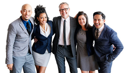 Wall Mural - Business team png cut out, diverse people, transparent background