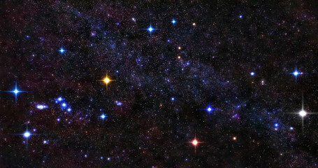 Wall Mural - Milky Way cosmic starry skies.