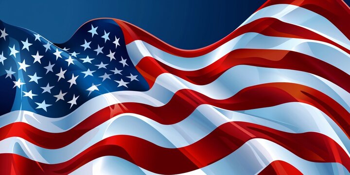 american flag background, american flag background Memorial Day vector background generative AI	