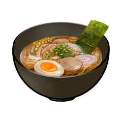 Wall Mural - Japanese ramen  png illustration sticker, transparent background