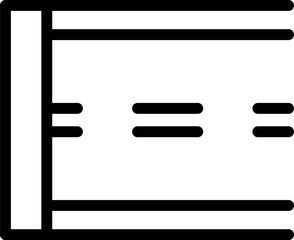 Canvas Print - Simple black outline icon representing a server rack for storing data in a data center