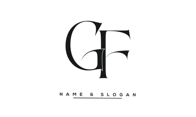 GF, FG, G, F Abstract Letters Logo Monogram
