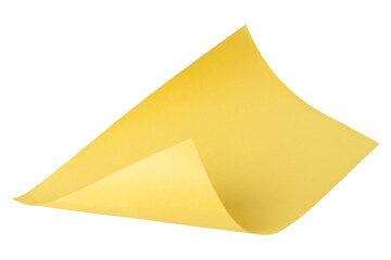 Sticker - Yellow curled chart paper design element