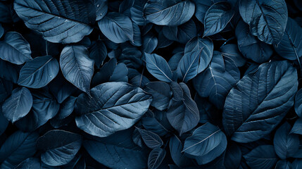 leaves background, blue color, high resolution, ultra realistic photography


