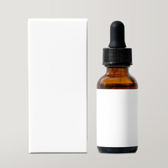 Poster - Serum bottle mockup png, label for beauty dropper product