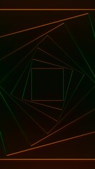 Poster - Abstract futuristic technological background with contrasting lights moving in a circle. Design. Endless geometric corridor.