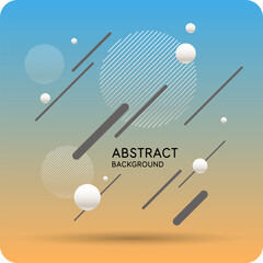 Poster - Bright attractive abstract background with graphic elements. A composition of shapes and color spots. A blank for creativity.