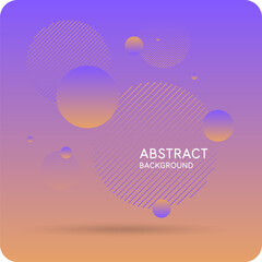 Poster - Bright attractive abstract background with graphic elements. A composition of shapes and color spots. A blank for creativity.