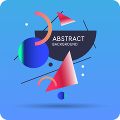 Poster - Modern geometric composition of various shapes. Illustration for design. Abstract background in the trend chart. A stylish template for further creativity.