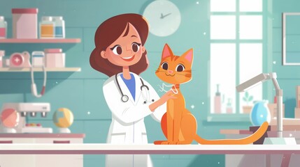 Veterinarian with cats, world veterinary day