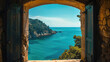 © RocknRoller Studios - Beautiful Terrace View of the European Coastline. Italian Travel Concept.