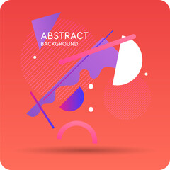 Poster - Modern geometric composition of various shapes. Illustration for design. Abstract background in the trend chart. A stylish template for further creativity.