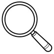 © Shapla - magnifier outline coloring book page line art illustration digital drawing