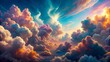 © DigitalArt Max - Vibrant cumulus clouds and wispy abstract cloud formations isolated on transparent background showcasing ethereal sky elements in stunning 3D render.