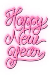 Sticker - Pink New Year element transparent png