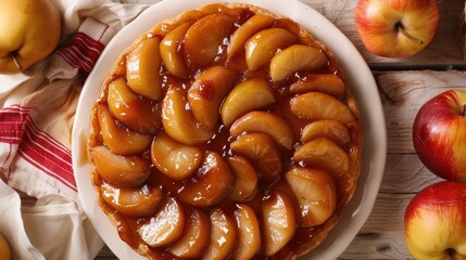Enjoy a delectable Tarte Tatin made with juicy pears a perfect sweet treat featuring delicious desserts made from autumn fruits