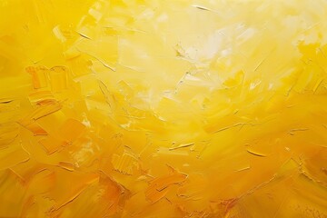 Poster - Energetic display of sunny yellow and white colors on canvas, A sunny yellow canvas bursting with energy and warmth