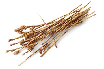 Poster - A collection of sticks arranged on a clean white surface, useful for demonstrating stacking or sorting concepts