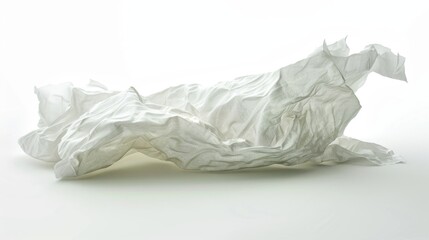 Poster - A piece of white paper lying flat on a white surface, often used as a background or to represent simplicity and purity