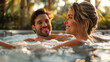 © Atchariya63 - Couple (man and woman) relaxing in a hot tub for romantic spa day