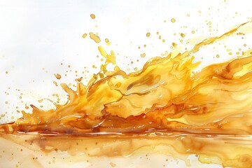 Poster - A close-up of a splash of liquid on a white surface, great for representing a sudden moment or adding texture to your design