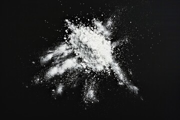 Poster - A dramatic image of a powder explosion in black and white