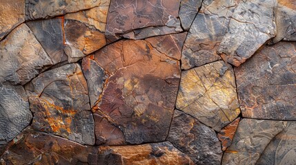 Poster - natural brown stone interior wallpaper background or cover