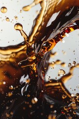 Poster - A close-up view of a liquid flowing into a glass, ready for consumption