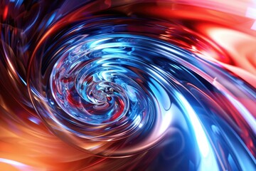 Poster - A vibrant mix of blue, red, and white colors swirled together