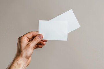 Poster - A person is holding a piece of paper with text and possibly important information