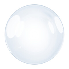 White sphere png ball shape, transparent background