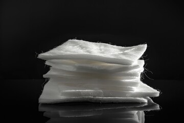Poster - A piece of white cloth lying flat on a table, suitable for use as a prop or decoration