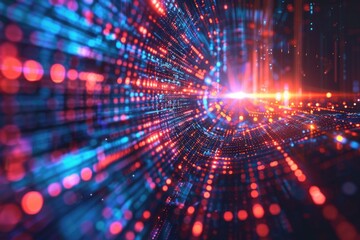 Aufkleber - Abstract image of colorful lights in a dark room, suitable for use as a decorative element or to represent creativity and inspiration