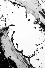Poster - A splash of water in black and white