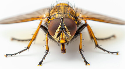 Wall Mural - Male fly on white background. Image generated by AI