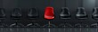 © MD Media - Red chair standing out from the crowd. Business concept. Special successful job candidate person who stands out from the crowd.