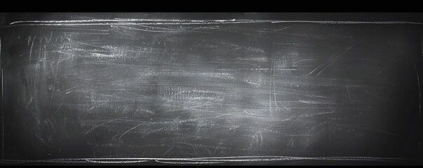 Wall Mural - Blank black chalkboard background Generative Ai 